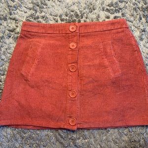 retro looking corduroy miniskirt